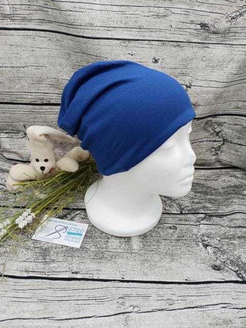 Wendebeanie blau